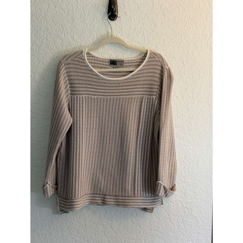 Habitat Clothes to Live In Sweater Tan S Womens Knit Textured Pullover - Picture 7 of 12